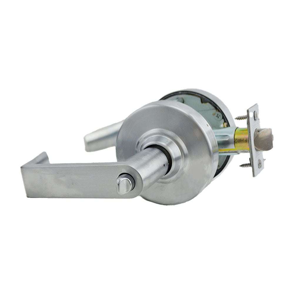 Schlage Commercial ALX53LRHO626 ALX Series Grade 2 Entry Rhodes Lever Lock Less Cylinder with 47267042 2-3/4" Deadlatch and 47267101 ANSI Strike Satin Chrome Finish Sparrow Supply