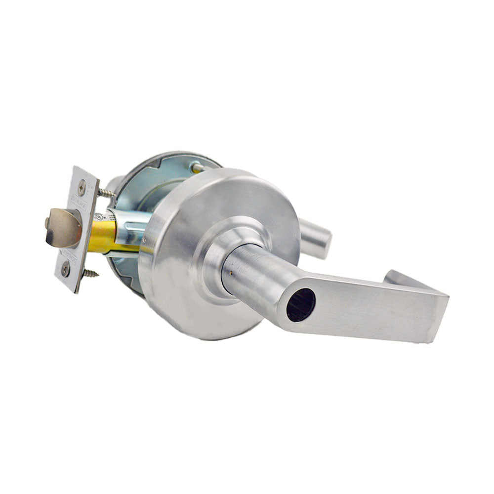 Schlage Commercial ALX70LRHO626 ALX Series Grade 2 Classroom Rhodes Lever Lock Less Cylinder with 47267042 2-3/4" Deadlatch and 47267101 ANSI Strike Satin Chrome Finish Sparrow Supply