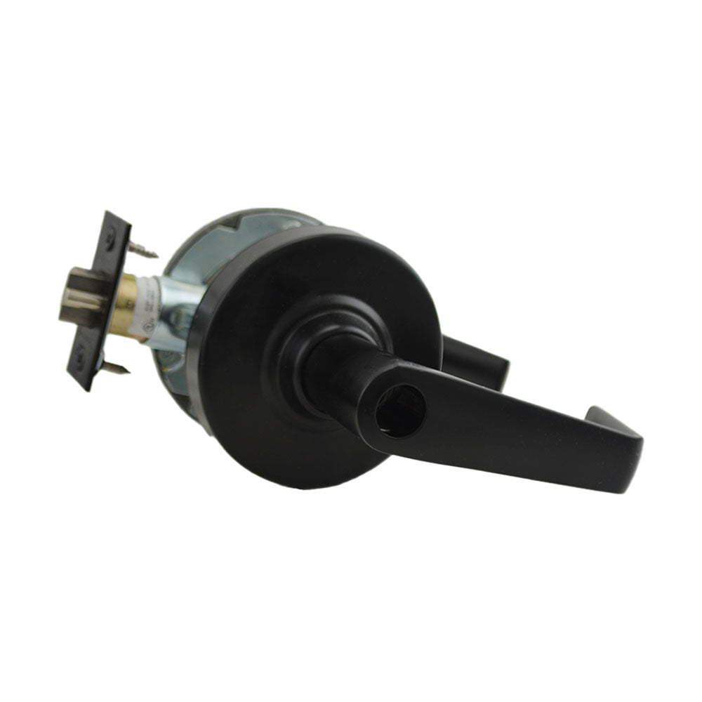 Schlage Commercial ALX80LSAT622 ALX Series Grade 2 Storeroom Saturn Lever Lock Less Cylinder with 47267042 2-3/4" Deadlatch and 47267101 ANSI Strike Matte Black Finish Sparrow Supply