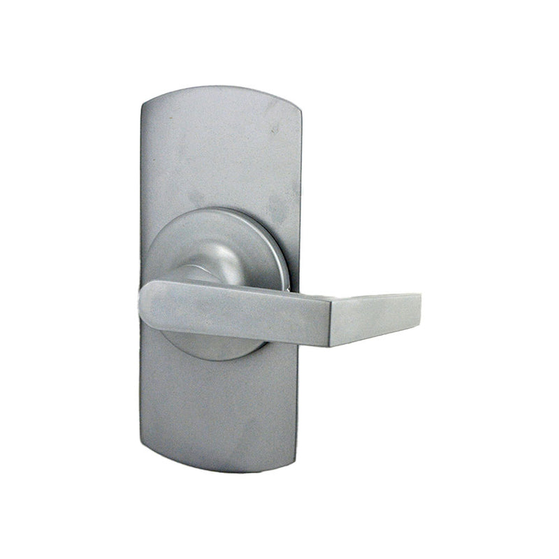 ASSA Abloy Accentra AU588F689 Augusta Lever with Escutcheon Dummy Free Wheeling Exit Device Trim 689 Aluminum Finish Sparrow Supply