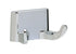 Pamex BC3CP22 Corona Collection Double Robe Hook Bright Chrome Finish Sparrow Supply