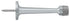 Deltana BDS30U26D 3-1/4" Baseboard Door Bumper; Solid Brass; Satin Chrome Finish Sparrow Supply