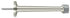 Deltana BDS425U14 4" Baseboard Door Bumper; Solid Brass; Bright Nickel Finish