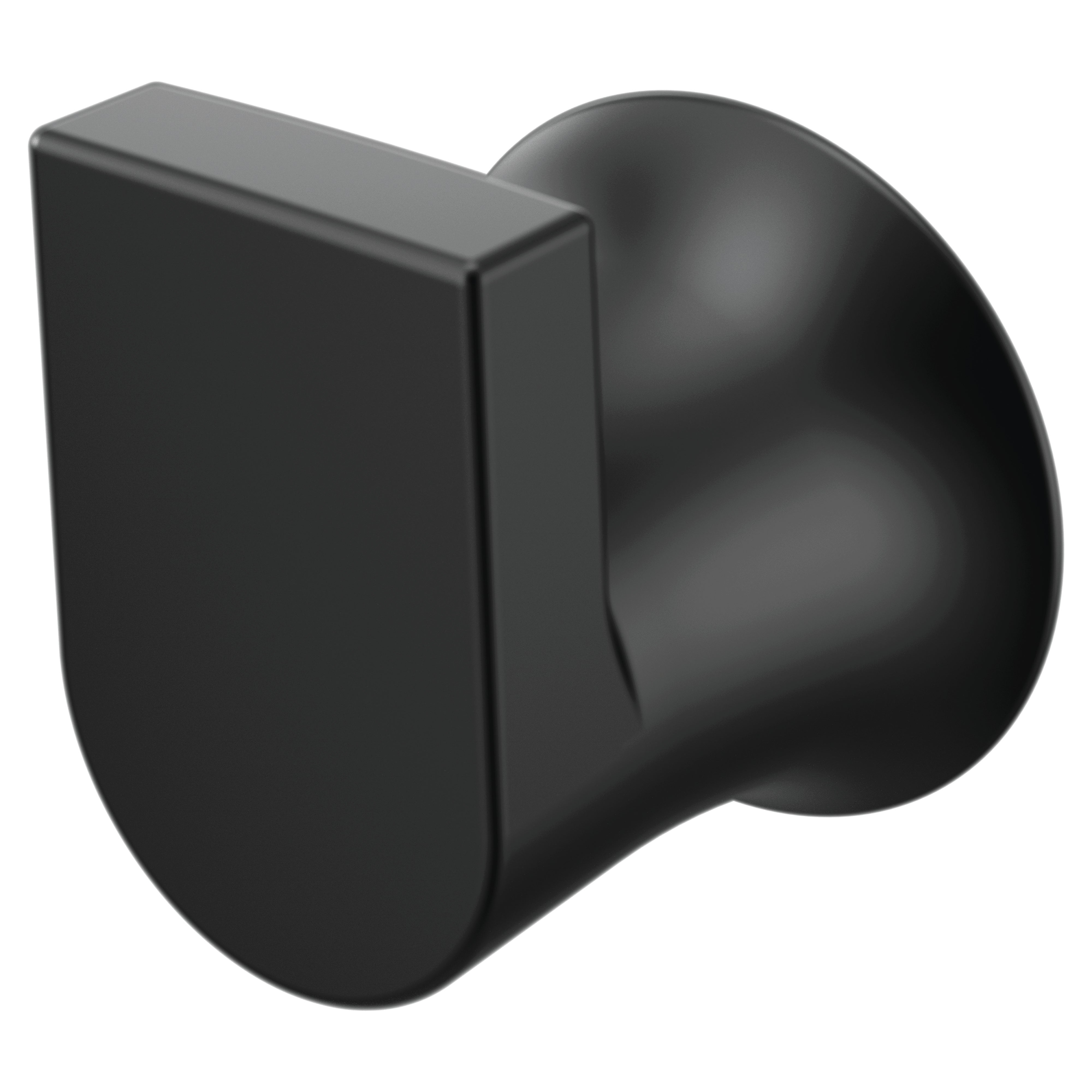 Moen BH3803BL Genta Single Robe Hook Matte Black Finish Sparrow Supply