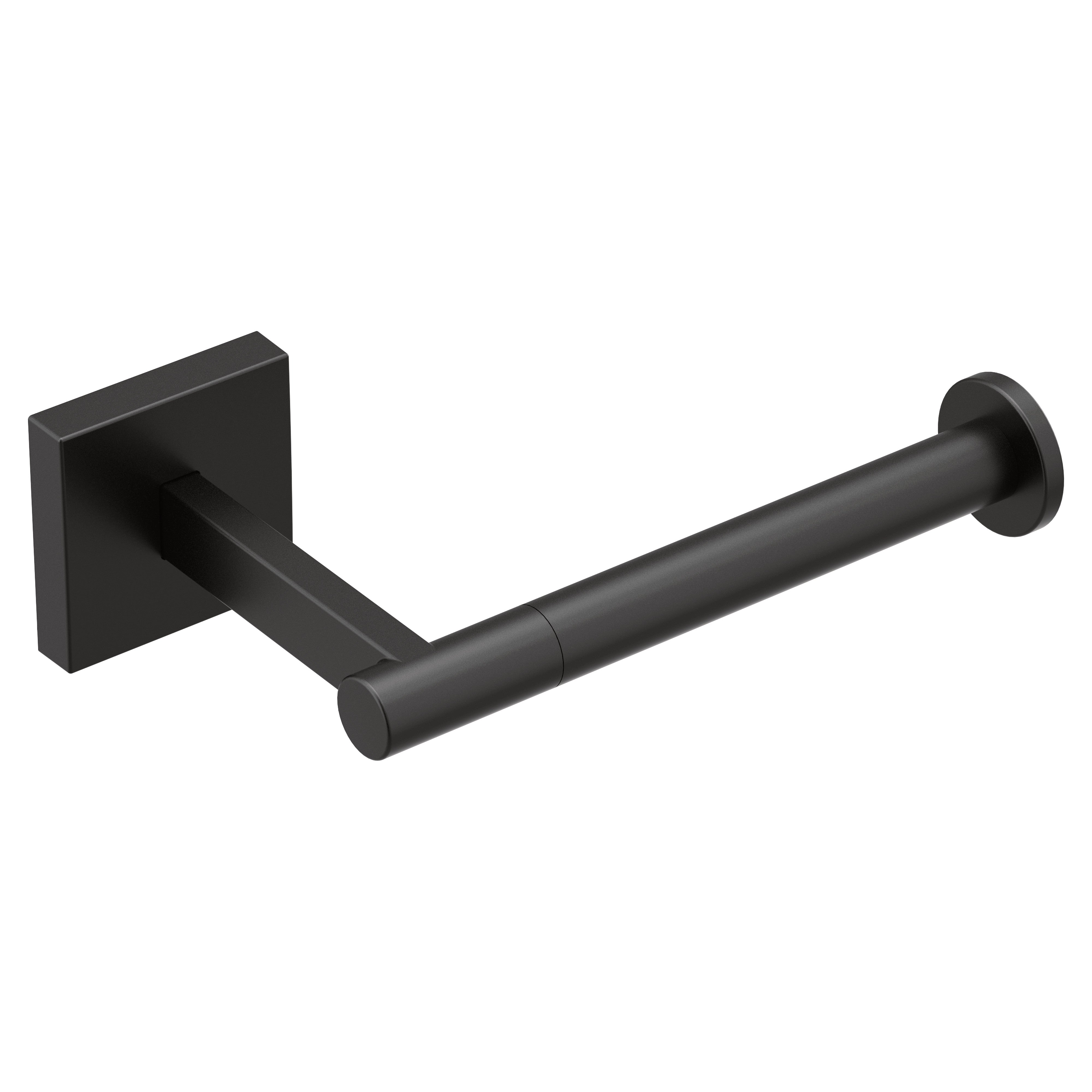 Moen BP1808BL Triva Single Post Paper Holder Matte Black Finish Sparrow Supply