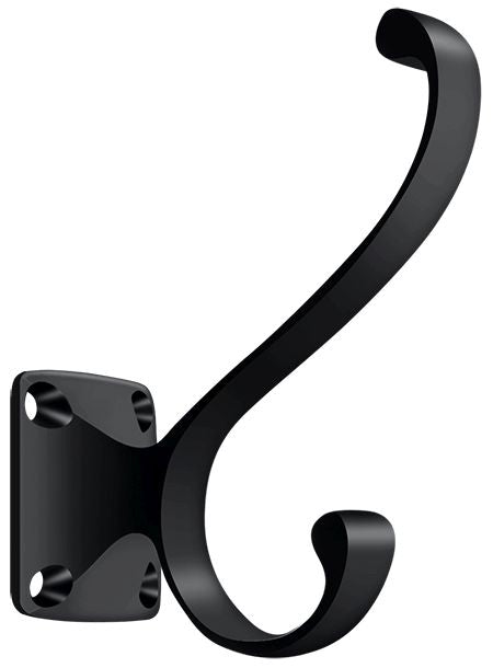 Deltana CAHH35U19 Heavy Duty, Coat and Hat Hook, Black Finish