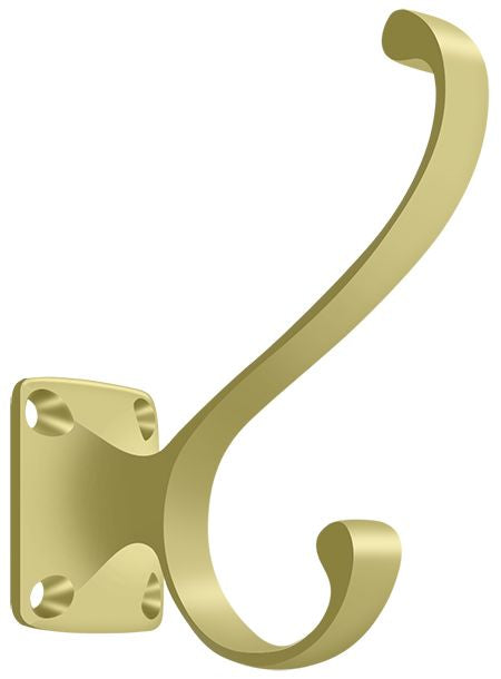 Deltana CAHH35U3 Heavy Duty, Coat and Hat Hook, Bright Brass Finish