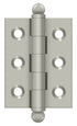 Deltana CH2015U15 2" x 1-1/2" Hinge; with Ball Tips; Satin Nickel Finish Sparrow Supply