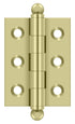 Deltana CH2015U3-UNL 2" x 1-1/2" Hinge; with Ball Tips; Unlacquered Bright Brass Finish Sparrow Supply