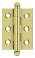 Deltana CH2015U3 2" x 1-1/2" Hinge; with Ball Tips; Bright Brass Finish Sparrow Supply