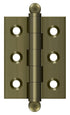 Deltana CH2015U5 2" x 1-1/2" Hinge; with Ball Tips; Antique Brass Finish Sparrow Supply