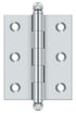 Deltana CH2520U26 2-1/2" x 2" Hinge; with Ball Tips; Bright Chrome Finish Sparrow Supply