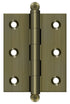 Deltana CH2520U5 2-1/2" x 2" Hinge; with Ball Tips; Antique Brass Finish Sparrow Supply