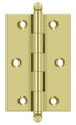 Deltana CH3020U3 3" x 2" Hinge; with Ball Tips; Bright Brass Finish Sparrow Supply