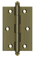 Deltana CH3020U5 3" x 2" Hinge; with Ball Tips; Antique Brass Finish Sparrow Supply