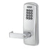 Schlage Electronic CO100CY70KPRHO626B Standalone Keypad Programmable Electronic Lock Cylindrical Classroom / Storeroom Keypad Rhodes Lever with Small Format Less Core Satin Chrome Finish Sparrow Supply