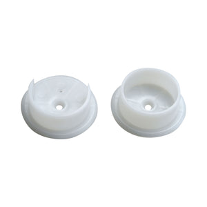 Pamex DD0640WC White Plastic Pole Socket Set for 1-3/8" Pole White Finish Sparrow Supply