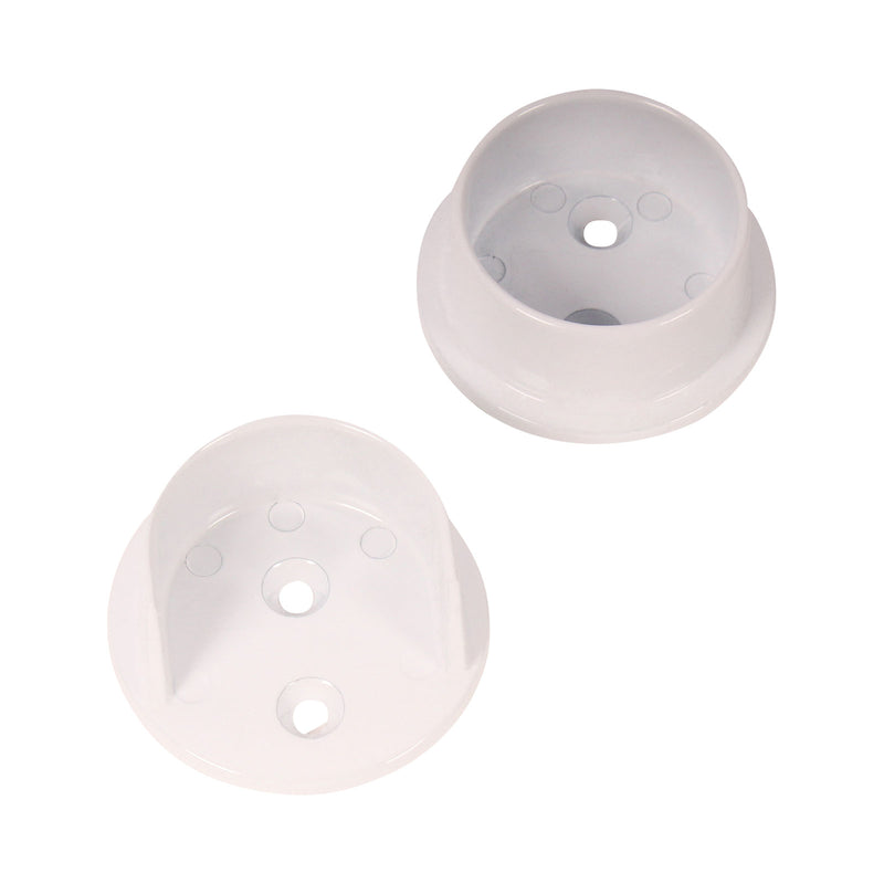 Pamex DD0642WH Metal Pole Socket Set for 1-1/2" Pole White Finish Sparrow Supply