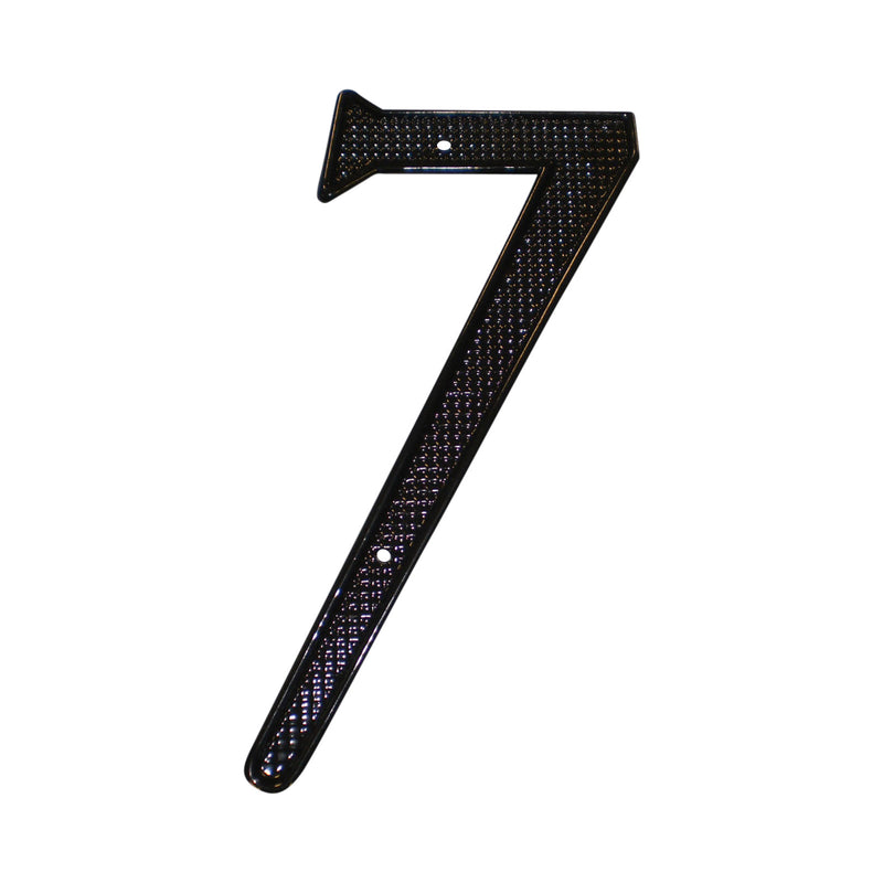 Pamex DD07407BL 4" Zinc Nail On House Number # 7 Matte Black Finish Sparrow Supply