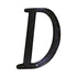 Pamex DD0740DBL 4" Zinc Nail On House Letter D Matte Black Finish Sparrow Supply