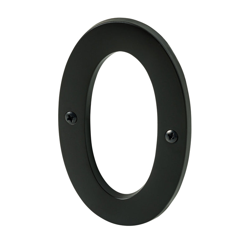 Pamex DD074S0BL 4" Heavy Duty House Number # 0 Matte Black Finish Sparrow Supply