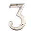 Pamex DD074S3SN 4" Heavy Duty House Number # 3 Satin Nickel Finish Sparrow Supply