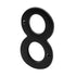 Pamex DD074S8BL 4" Heavy Duty House Number # 8 Matte Black Finish Sparrow Supply
