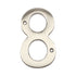Pamex DD074S8SN 4" Heavy Duty House Number # 8 Satin Nickel Finish Sparrow Supply