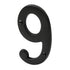 Pamex DD074S9BL 4" Heavy Duty House Number # 9 Matte Black Finish Sparrow Supply