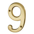 Pamex DD074S9PB 4" Heavy Duty House Number # 9 Bright Brass Finish Sparrow Supply
