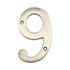 Pamex DD074S9SN 4" Heavy Duty House Number # 9 Satin Nickel Finish Sparrow Supply