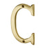Pamex DD074SCPB 4" Heavy Duty House Letter C Bright Brass Finish Sparrow Supply