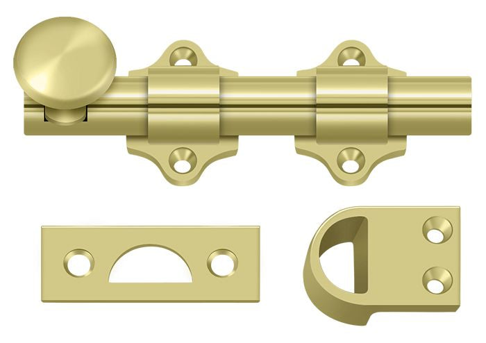 Deltana DDB425 Dutch Door Bolts - Brass Sparrow Supply