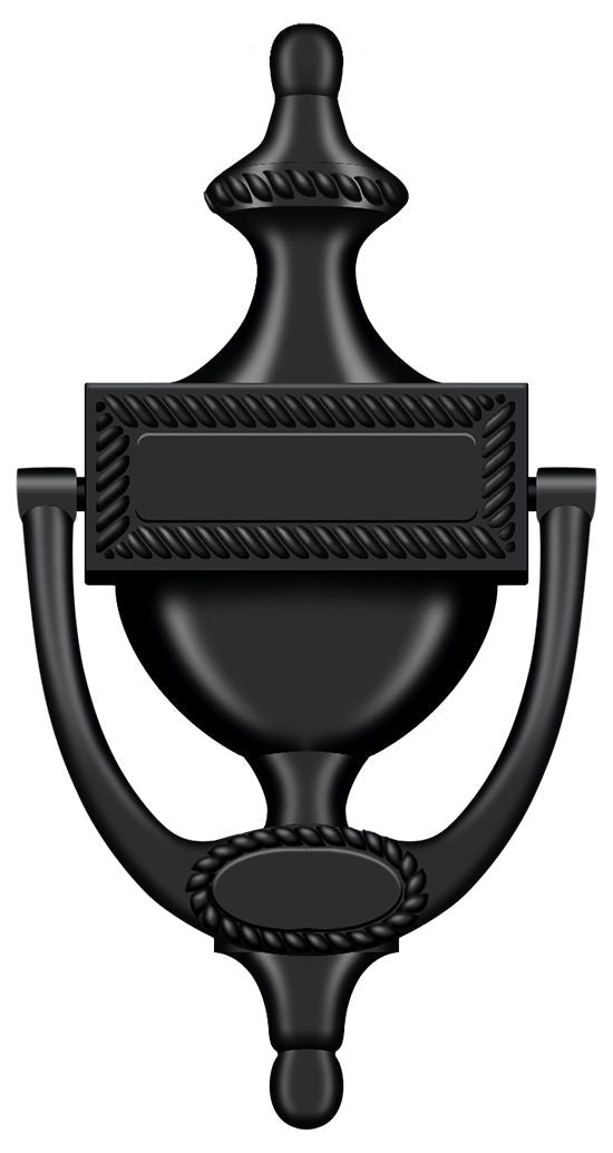 Deltana DKR75U19 Door Knocker; Victorian Rope; Black Finish
