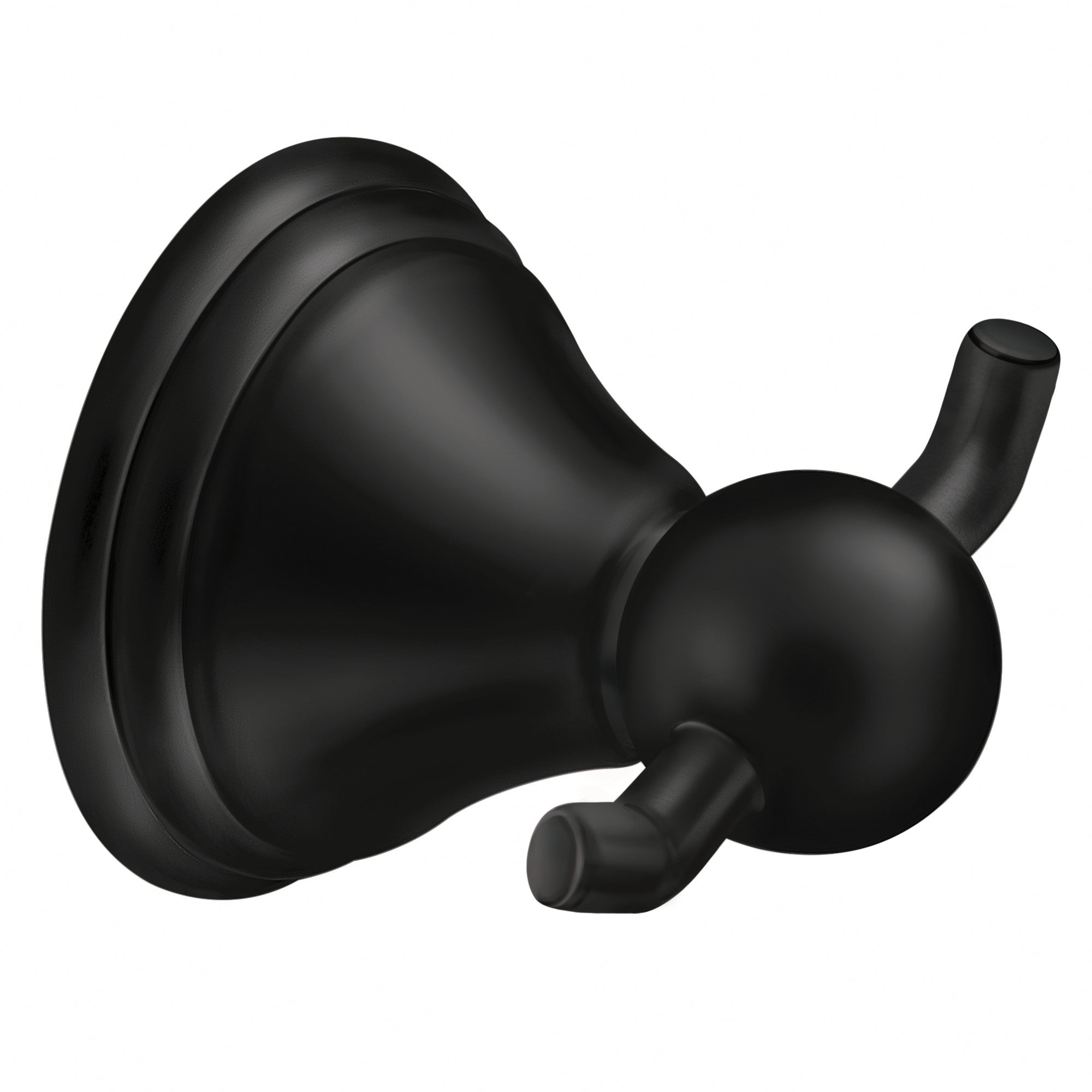 Moen DN8403BL Preston Double Robe Hook Matte Black Finish Sparrow Supply
