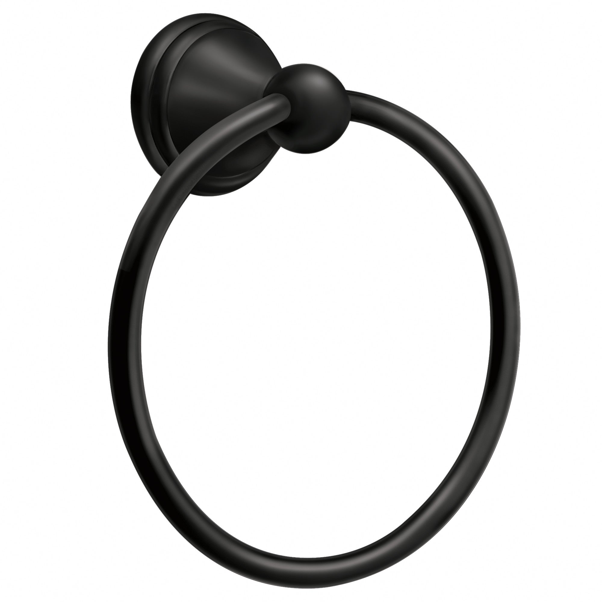 Moen DN8486BL Preston Towel Ring Matte Black Finish Sparrow Supply