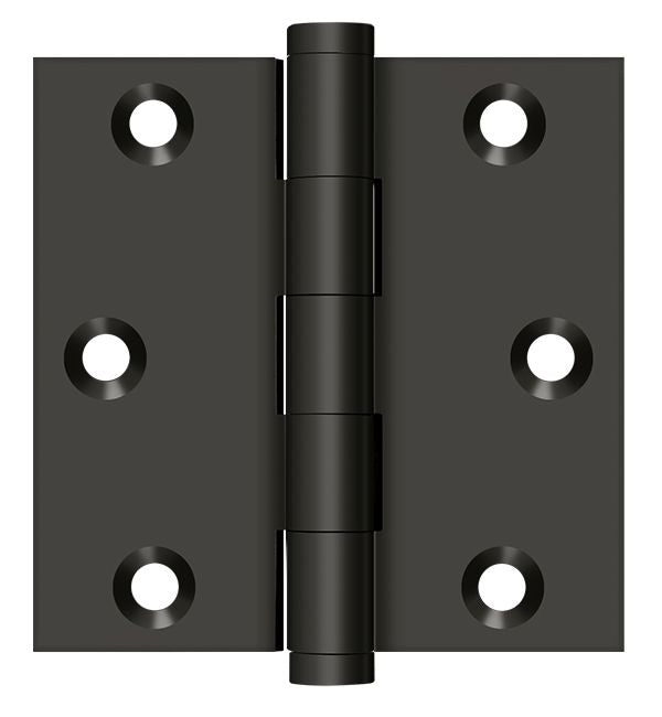 Deltana DSB310B 3" x 3" Square Hinge; Oil Rubbed Bronze Finish Sparrow Supply