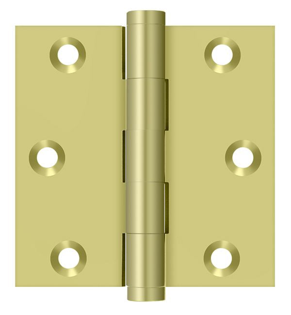 Deltana DSB33 3" x 3" Square Hinge; Bright Brass Finish Sparrow Supply