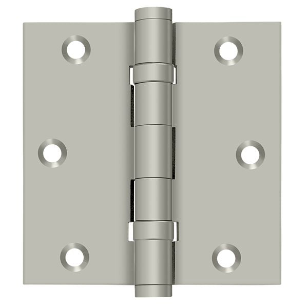Deltana DSB35B15 3-1/2" x 3-1/2" Square Hinge; Ball Bearings; Satin Nickel Finish Sparrow Supply
