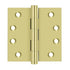 Deltana DSB43 4" x 4" Square Hinge; Bright Brass Finish Sparrow Supply