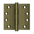 Deltana DSB45 4" x 4" Square Hinge; Antique Brass Finish Sparrow Supply