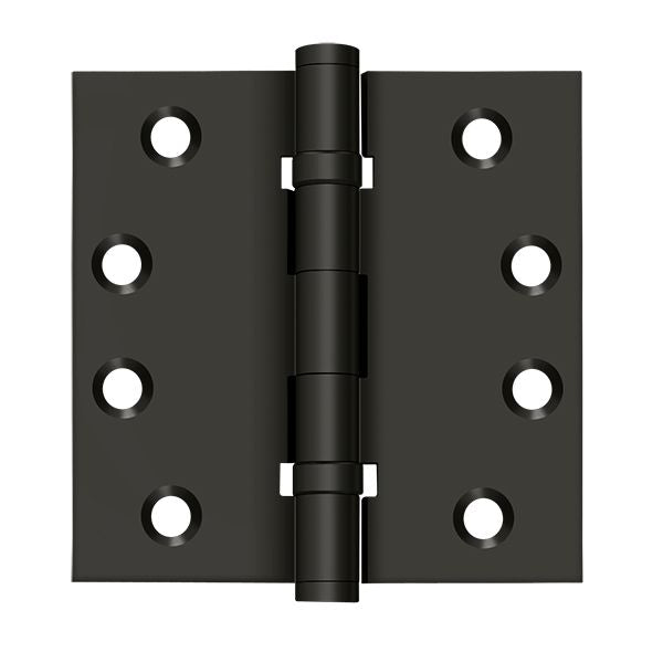 Deltana DSB4B10B 4" x 4" Square Hinge; Ball Bearings; Oil Rubbed Bronze Finish Sparrow Supply