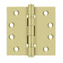 Deltana DSB4B3-UNL 4" x 4" Square Hinge; Ball Bearings; Unlacquered Bright Brass Finish Sparrow Supply