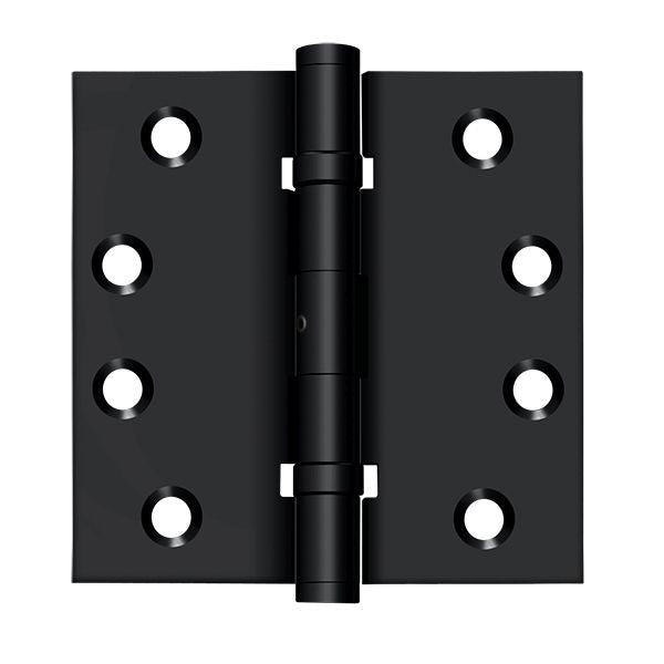 Deltana DSB4NB19 4" x 4" Square Hinge; Ball Bearings; Black Finish Sparrow Supply