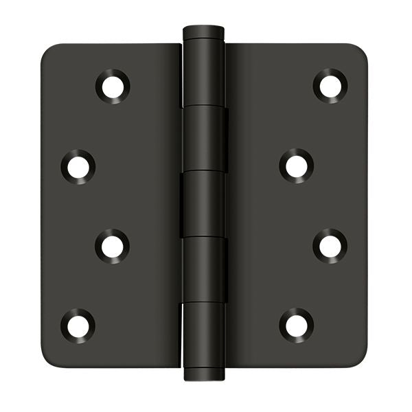 Deltana DSB4R410B-RZ 4" x 4" x 1/4" Radius Hinge / Zig-Zag; Oil Rubbed Bronze Finish Sparrow Supply