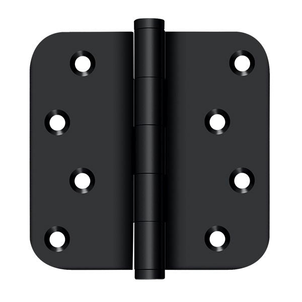Deltana DSB4R519-RZ 4" x 4" x 5/8" Radius Hinge / Zig-Zag; Black Finish Sparrow Supply