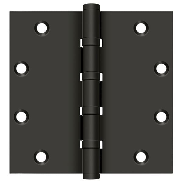 Deltana DSB55B10B 5" x 5" Square Ball Bearing Hinge; Oil Rubbed Bronze Finish Sparrow Supply
