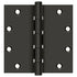 Deltana DSB55B10B 5" x 5" Square Ball Bearing Hinge; Oil Rubbed Bronze Finish Sparrow Supply