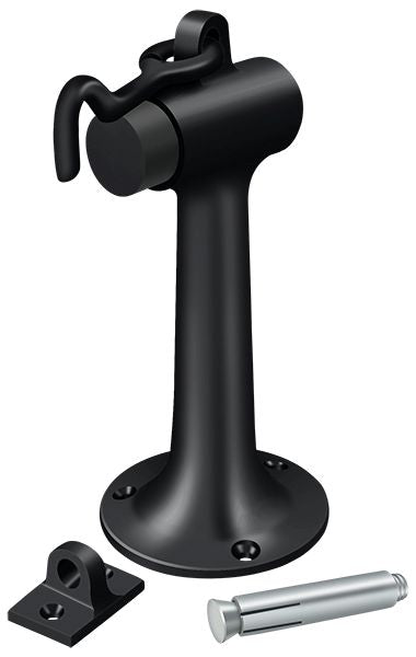 Deltana DSF630U19 Floor Mount, 6" Bumper with Hook and Eye, Heavy Duty, Black Finish