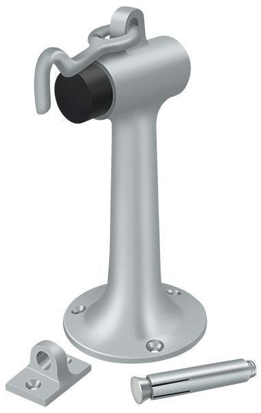 Deltana DSF630U26D Floor Mount, 6" Bumper with Hook and Eye, Heavy Duty, Satin Chrome Finish